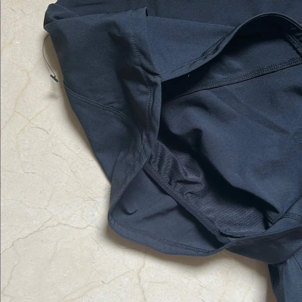 Moisture-Wicking Black Athletic Shorts with Elastic Waistband